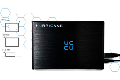 HURRICANE GD35612 Externe Festplatte 2TB 3.5" USB 3.0 Aluminium