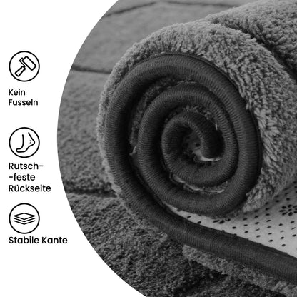 Sour Lemon Wohnzimmer Teppich 160x230cm - Grau Waschbar