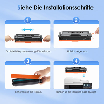 NOGIVY 201A 201X Toner kompatibel für HP Color LaserJet, 4er-Pack