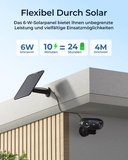 Reolink Argus 4 Pro 4K Solar Überwachungskamera mit Solarpanel