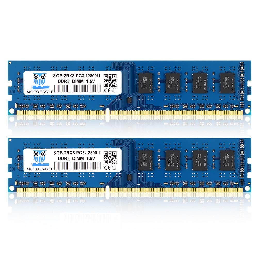 Motoeagle 16GB DDR3-1600 UDIMM Arbeitsspeicher Kit (2x 8GB) PC3-12800 – zwei Speichermodule mit 240-Pin-Kontaktleiste