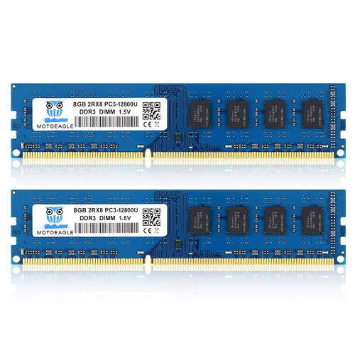Motoeagle 16GB DDR3-1600 UDIMM Arbeitsspeicher Kit (2x 8GB) PC3-12800 – zwei Speichermodule mit 240-Pin-Kontaktleiste