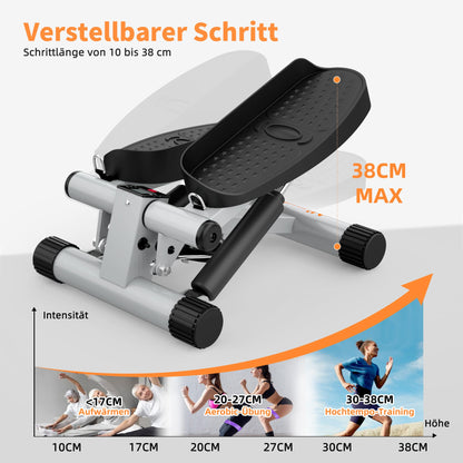 Niceday Mini Stepper – 2-in-1 Hometrainer mit Power Ropes