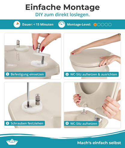 Calmwaters® Premium WC Sitz Duroplast oval - Pergamon