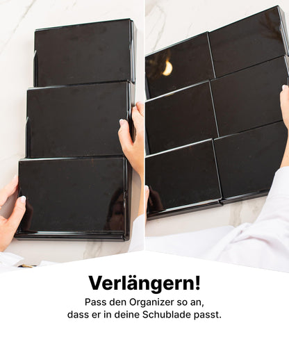 Deco haus Gewürzregal Schublade mit 24 Gewürzgläsern, verstellbar