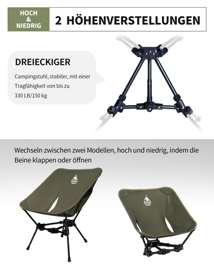 OneTigris TIGERBLADE Campingstuhl ultraleicht - Ranger Grün