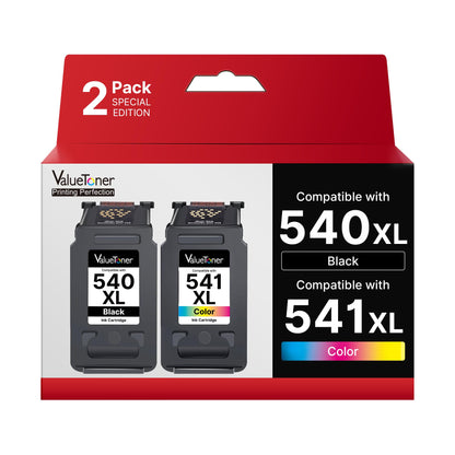 Valuetoner 540XL 541XL Druckerpatronen Multipack kompatibel für Canon, PG-540XL Schwarz und CL-541XL Farbe