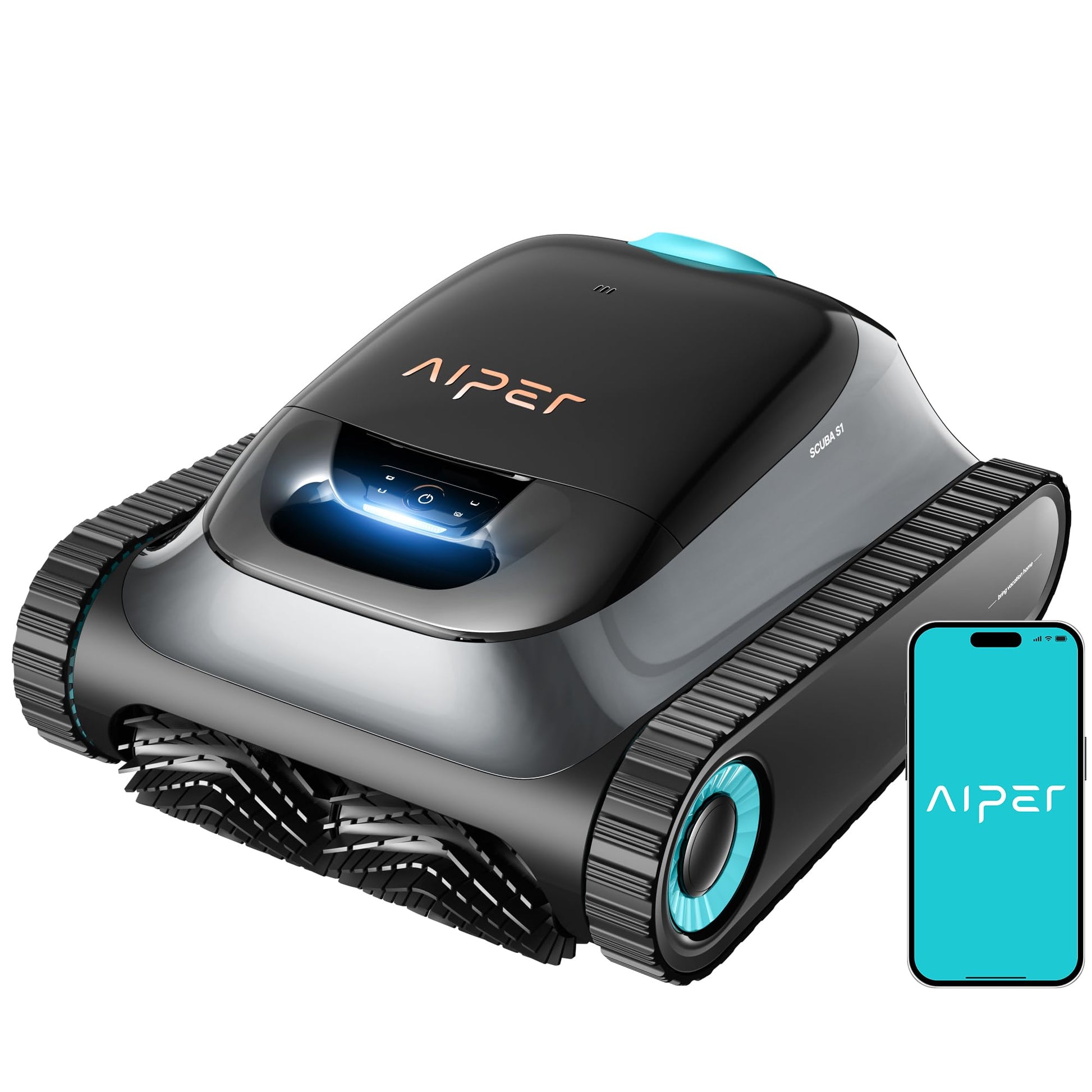 AIPER Scuba S1 Poolroboter für Boden, Wände und Wasserlinie mit Kettenfahrwerk