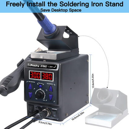 Preciva 8786D Heissluft Löt-/Entlötstation mit Lötkolben