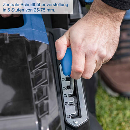 Scheppach Akku-Rasenmäher BC-MP380-X, 38 cm Schnittbreite, 45 L