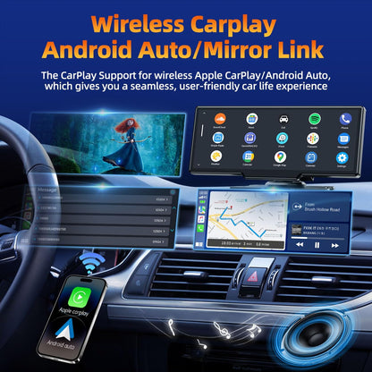 Volam 9.26 Zoll Carplay Display mit 2.5K Dashcam & Rückfahrkamera