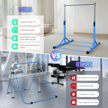 RokePro Gymnastik Turnreck,Faltbarer Turnreck Reckstange,Turnreck höhenverstellbar, Turnstange Indoor & Outdoor, Trainingsgeräte, Übungsstange für den Innenbereich, Heimtraining