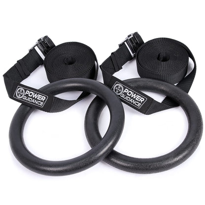 POWER GUIDANCE Gymnastikringe ABS 28mm mit verstellbaren Riemen – rutschfeste strukturierte Oberfläche