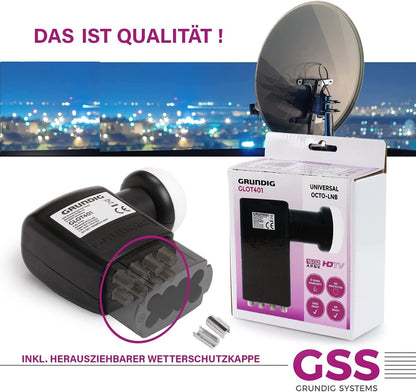 GSS Octo LNB 8-fach mit LTE-Filter, 0,1 dB, Wetterschutzkappe