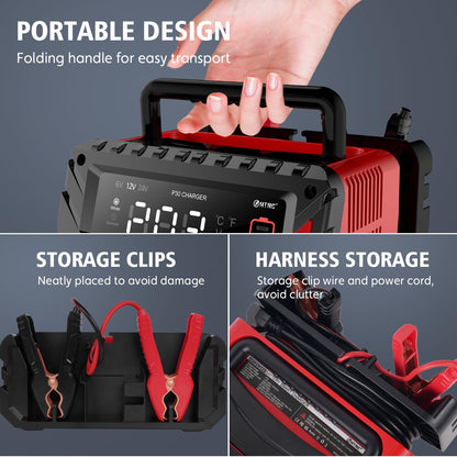 HTRC 30A Batterieladegerät 6V/12V/24V für Auto Motorrad