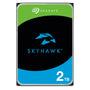 Seagate SkyHawk 2TB Interne Festplatte 3.5 Zoll für Videoüberwachung: Rechteckiges, silbernes Metallgehäuse.