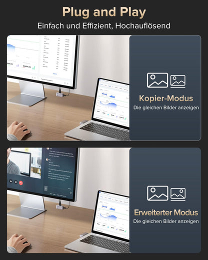 llano S850 Wireless HDMI Sender und Empfänger USB-C 1080p 50 m Grau