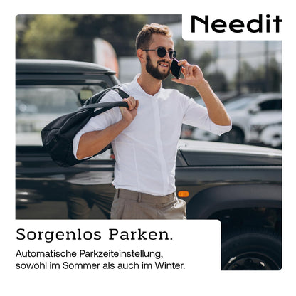 Needit Park Mini I Elektronische Parkscheibe (2er-Pack) – KBA-Zulassung
