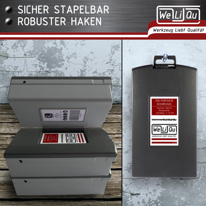 WeLiQu Metallbohrer-Set HSS-E Cobalt M35, 19-teilig, 1-10 mm