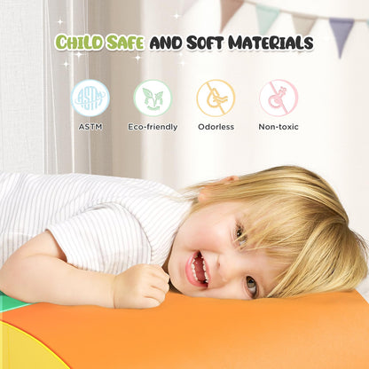 Lischwert Schloss-Set Kinder Riesenbausteine - 6 Teile Mehrfarbig