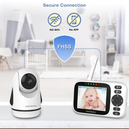 HelloBaby Babyphone mit Kamera 3.2'' IPS – Kein WiFi