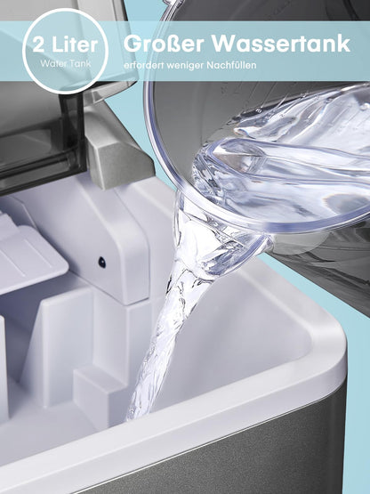 NORTHCLAN Eiswürfelmaschine, 14 kg/24 h, 9 Eiswürfel in 6-8 Minuten