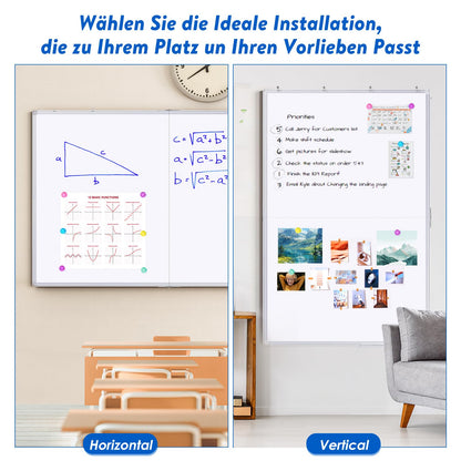 maxtek Whiteboard Magnettafel Trocken Abwischbar 150x100 cm