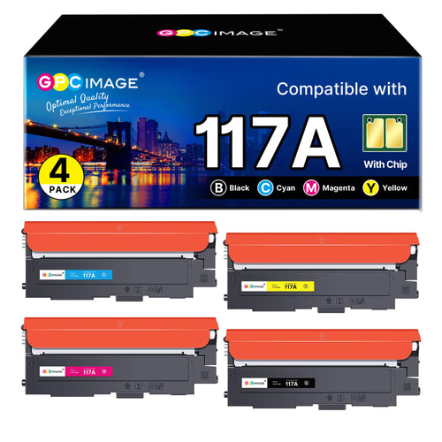 GPC Image 117A Toner Set kompatibel für HP Color Laser (4er-Pack) in Schwarz, Cyan, Gelb und Magenta