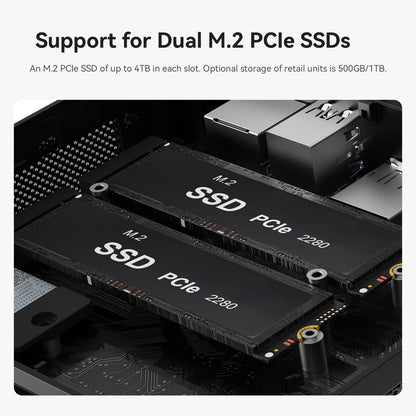 Beelink SER5 MAX Mini Desktop PC - Ryzen R7 6800U 24GB/500GB