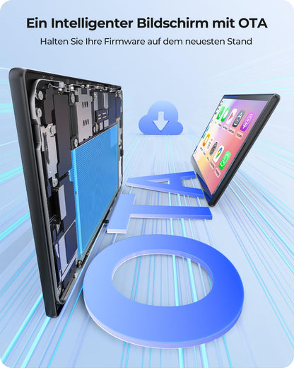 Krunia 9 Zoll Drahtloses CarPlay & Android Auto Display - tragbar