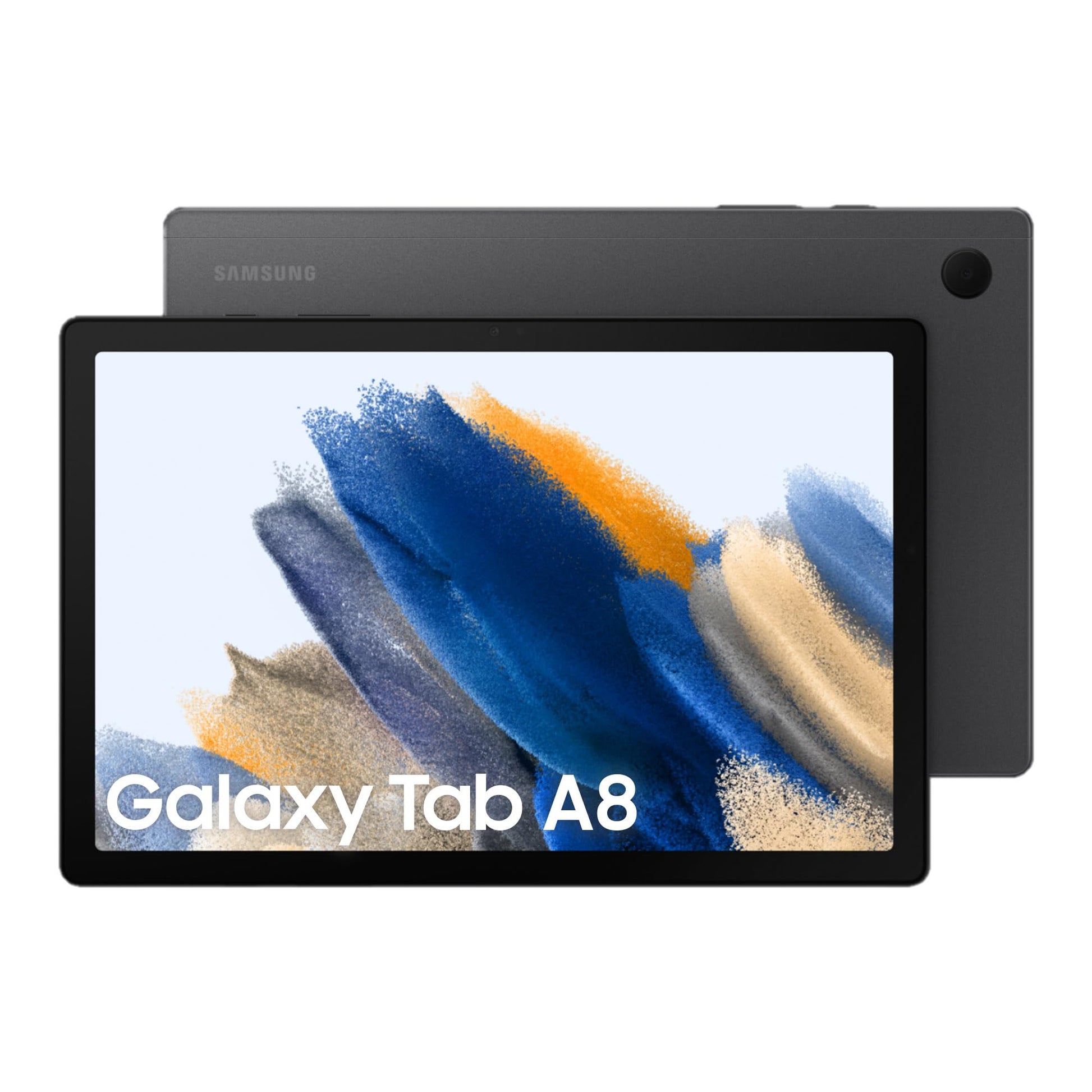 Samsung Galaxy Tab A8 Android Tablet, rechteckig, grau, 10,5 Zoll, WiFi-fähig. Zum Surfen und Streamen.