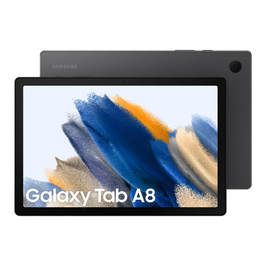 Samsung Galaxy Tab A8 Android Tablet, rechteckig, grau, 10,5 Zoll, WiFi-fähig. Zum Surfen und Streamen.