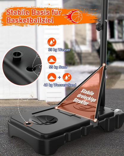 Basketballständer Kinder Outdoor 150-210cm - Höhenverstellbar