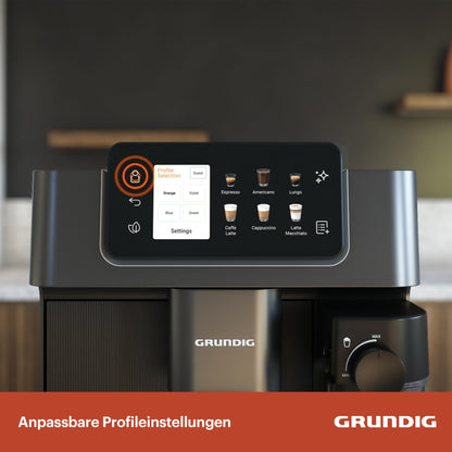 Grundig KVA 8230 Kaffeevollautomat - Schwarz/Dunkelsilber