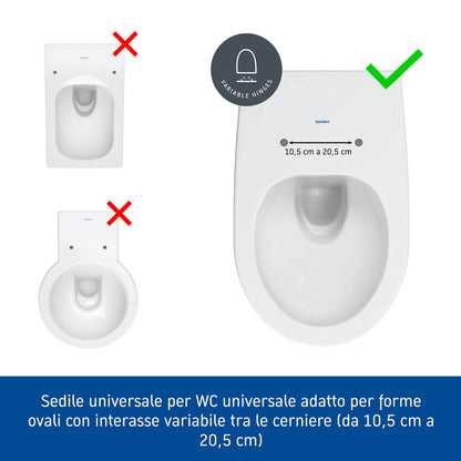 Duravit WC Sitz Absenkautomatik – Quick Release, Weiss