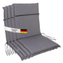 ALBATROS Gartenstuhlauflage Hochlehner 4er Set, Anthrazit, 99x45 cm
