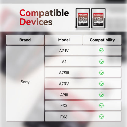 Pergear CFexpress Typ A Speicherkarte 512GB – Standard Serie