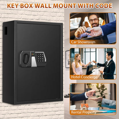 Mejasg Feuerfester Schlüsselkasten – Zahlencode, 48 Schlüssel