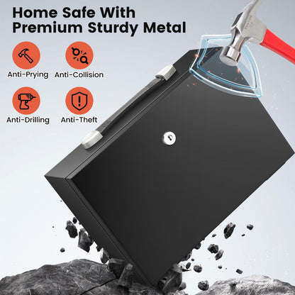 Mejasg 18L Tragbarer Safe Tresor - Feuerfest Wasserdicht