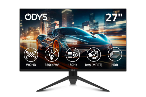 ODYS i27-Q-180 Gaming Monitor 27 Zoll WQHD 180Hz Fast IPS