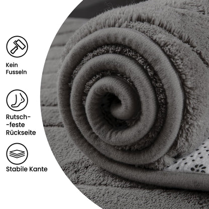 Sour Lemon Kurzflorteppich 160x230 cm Grau, waschbar, 3D-Muster