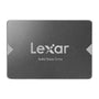 Lexar NS100 2.5 Zoll SATA III Solid-State-Laufwerk - 2TB. Rechteckiges, schwarzes 2.5 Zoll SSD zur dauerhaften Datenspeicherung in Computern.