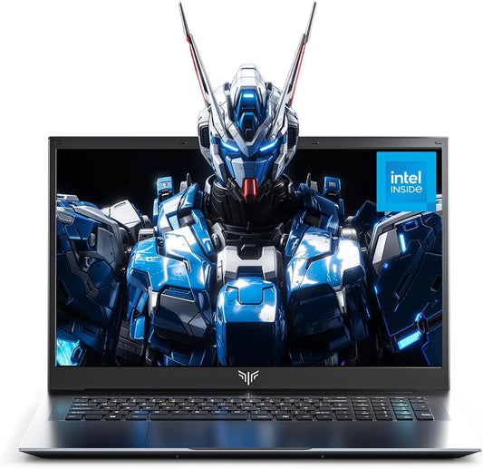 ACEMAGIC 18.5 Zoll Twin Lake N150 Laptop 16GB/512GB FHD: Silberner 18.5" FHD Laptop für mobiles Arbeiten und tägliche Aufgaben.
