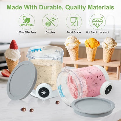 PCTTOIL Swirl Pints mit Deckel für Ninja CREAMi NC700/NC701, 4 Stück