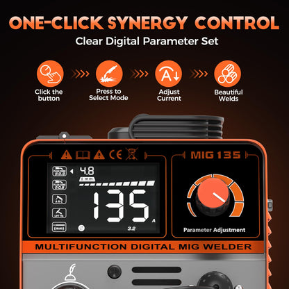 FEIFANKE MIG135 Fülldraht Schweissgerät Gaslos - 3-in-1 135A