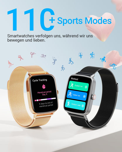 Fitpolo IDW28 Smartwatch mit Telefonfunktion und 1,85-Zoll-HD-Display