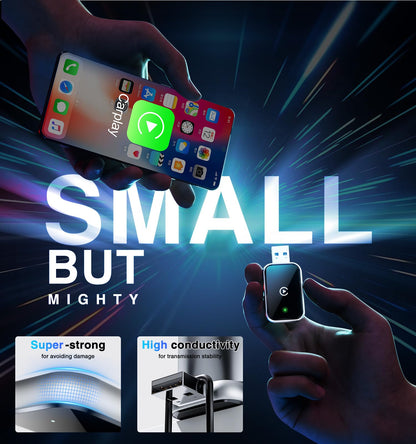 AIZEO Wireless CarPlay Adapter SYY03 für iPhone, Schwarz
