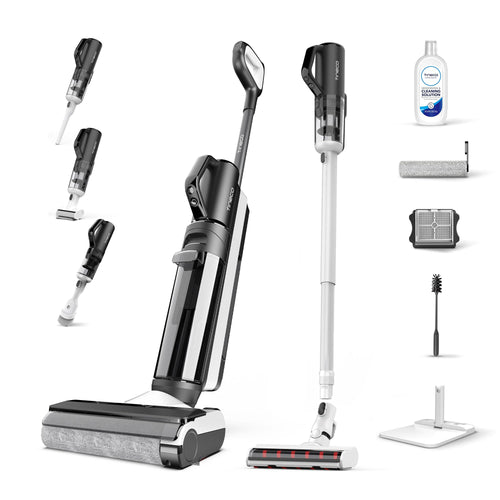 Tineco Floor One S5 Combo Power KIT 5-in-1 Nass-Trockensauger. Grauer Nass-/Trockenbodenreiniger für die Haushaltspflege.