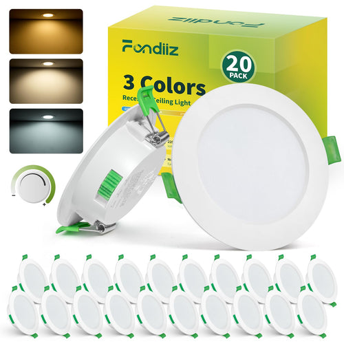 Fondiiz 20er Set LED Spots dimmbar CCT weiss IP44