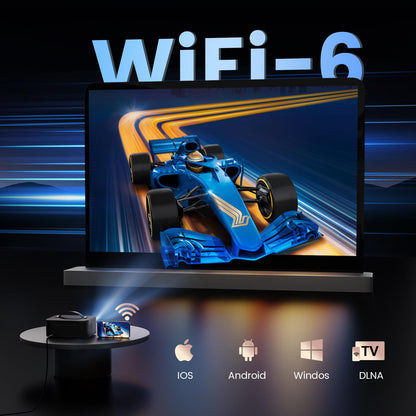 ONOAYO Smart Mini Beamer 4K - WiFi6 Full HD 1080p